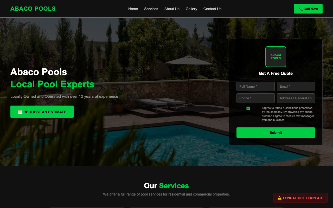 Generic GHL template website